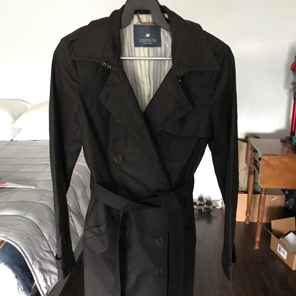 Gryphon Brown Timeless Midi Trench Coat - Size M